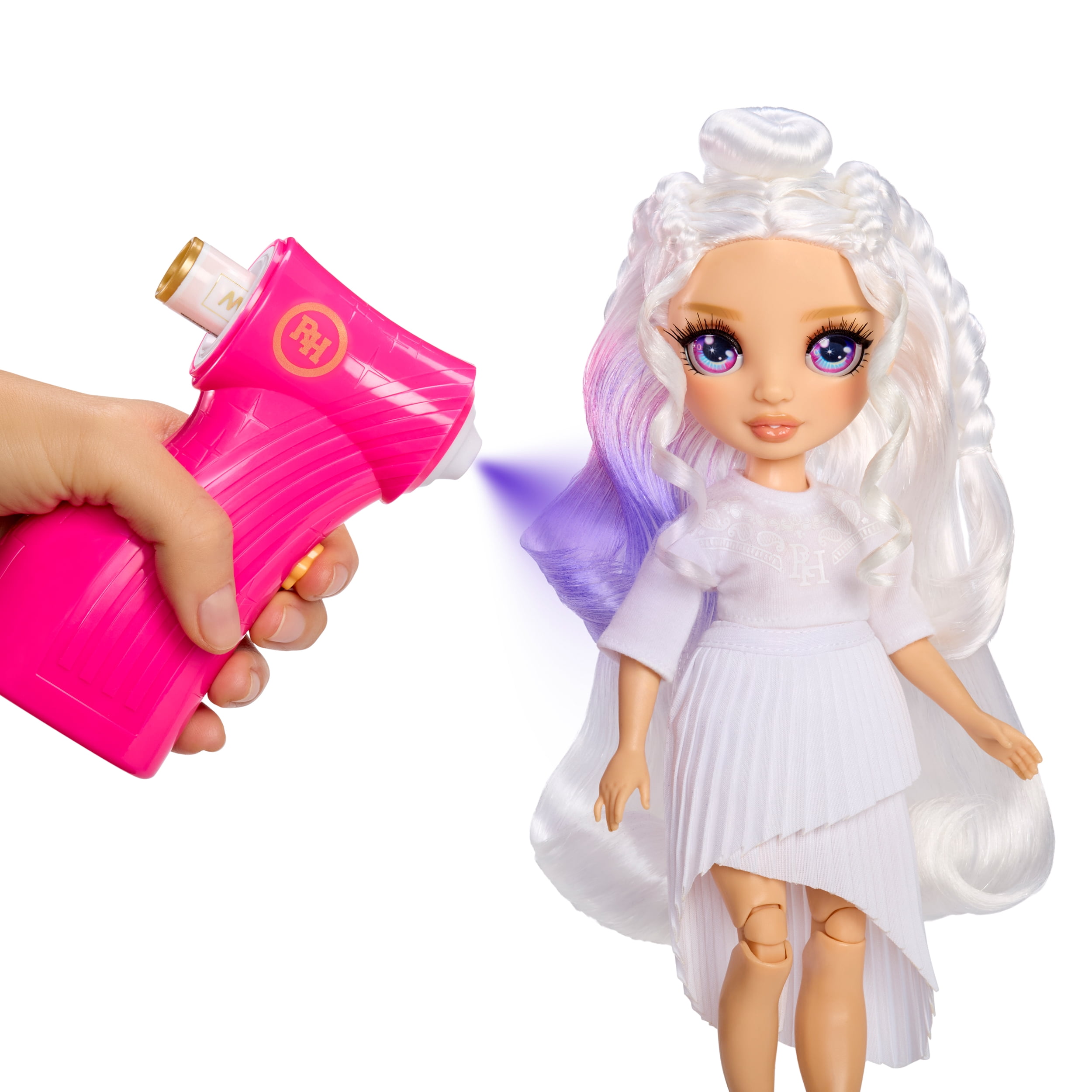 Rainbow High Air Brush & Create Do It Yourself Fashion Doll with Airbrush Marker Kit, Washable Rainbow Markers, Long Hair, Purple Eyes, Color, Create, Play, Rinse and Repeat. Creative 4-12+
