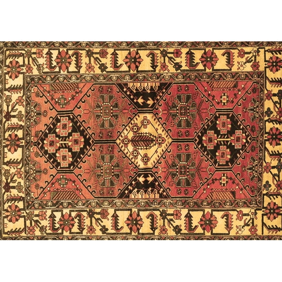 Ahgly Company Indoor Rectangle Persian Brown Traditional Area Rugs, 6' x 9'