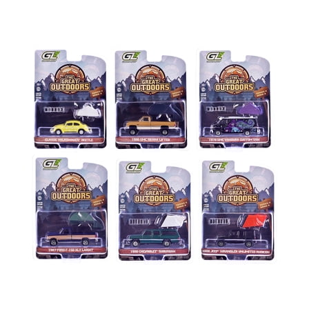 "The Great Outdoors" Series 4 Set of 6 pieces 1/64 Scale Diecast Model Cars by Greenlight