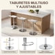 thumbnail image 4 of Set de 2 Sillas de Bar Color Blanco con Reposapié Altura Ajustable Giratorio HOMEMAKE FURNITURE  Moderno, 4 of 6