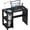Black, variant on SHW 38-Inch Home Office Computer Desk with Shelves, Espresso