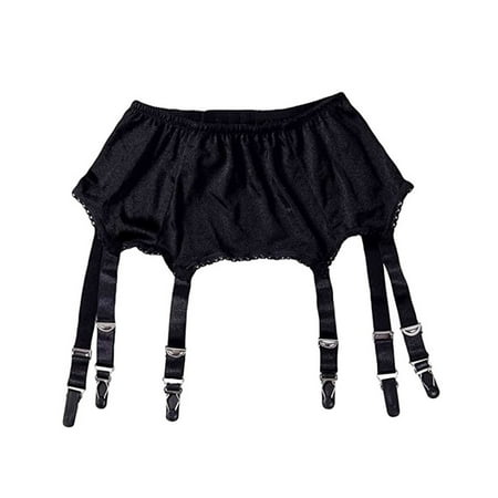 

Womens High Waist Garter Belt Mesh Suspender Belt 6 Straps Garter Belt for Thong Stocking Plus Size S-XXL