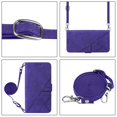 thumbnail image 5 of Jiahe Cover Case for iPhone 14 Pro Max, Wallet Case with Card Holder, Adjustable Crossbody Lanyard PU Leather Kickstand Card Slots Magnetic Flip Cover Case 6.7 Inch, Purple, 5 of 9