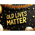 thumbnail image 4 of Black Background Banner with Gold Lettering Old Lives Matter Party Decorations Balloons and Confetti Design Backdrop for Celebrations Photo Props Event Party Supplies, 4 of 4