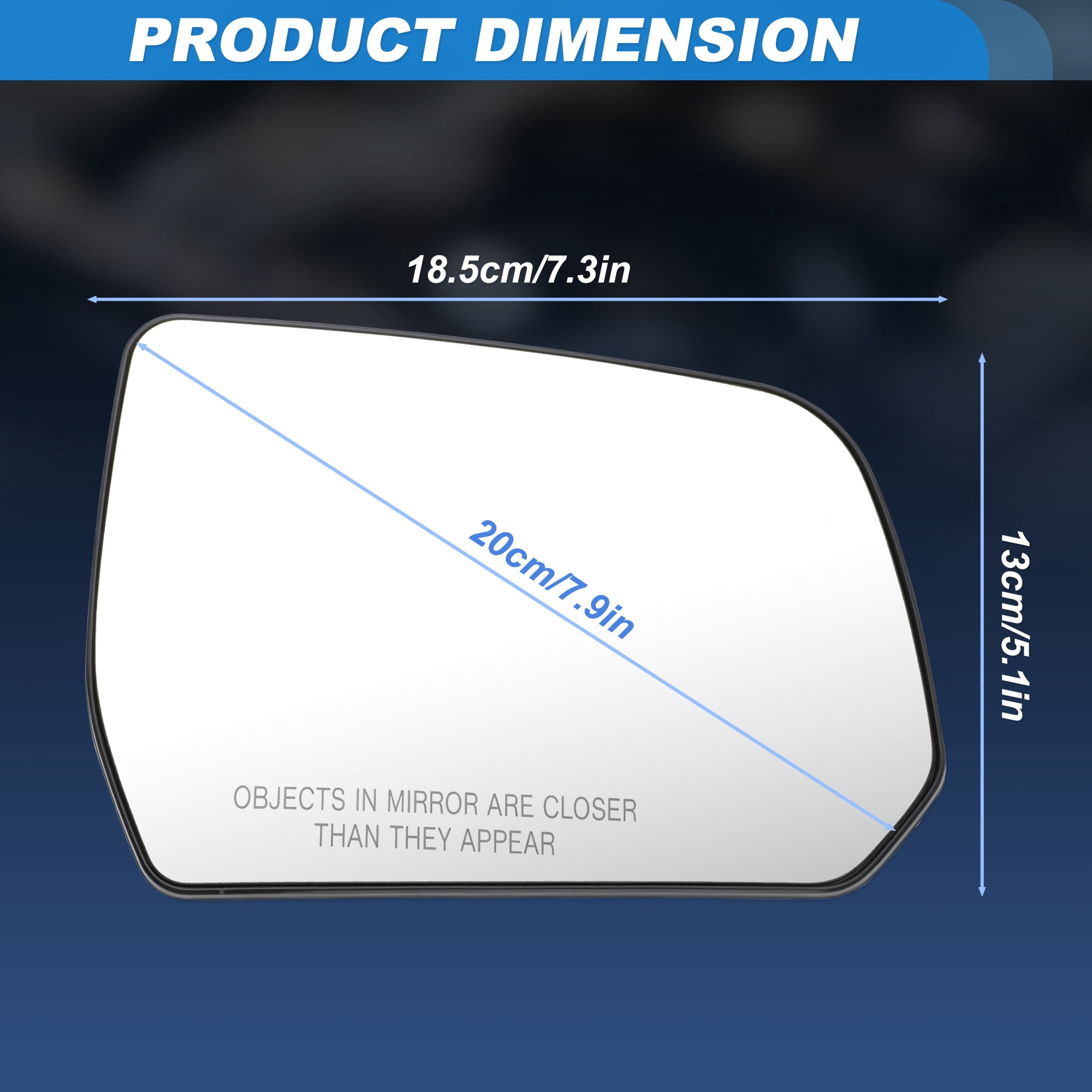 Unique Bargains Heated Mirror Glass for GMC Acadia for Chevrolet Traverse Right Side