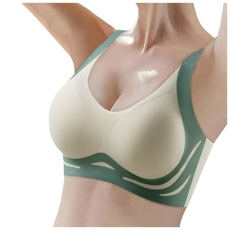 Mzoazpie Women s Comfortable Large Thin Bra Sports Sagging Side Beauty Bras To Wear with A Backless Dress Back Shining No Steel High Support Sports Bras for Women Ring Wrapping Bra 2025