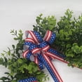 thumbnail image 6 of Clearance! 15.75In Patriotic Fabric Front Door Wreath With Metal Star Bow Holiday Decor Seasonal Home for 4th Of July Memorial Day Veterans Day Front Door Porch Wall Mantel Entryway Home Party Decor, 6 of 6