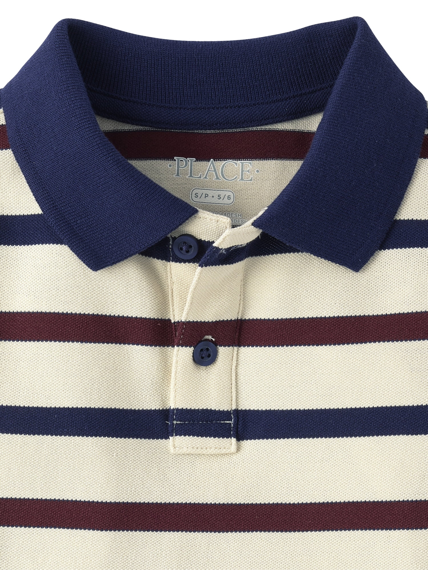 The Children's Place Boys Short Sleeve Striped Soft Pique Polo, Sizes XS-XXL