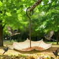 thumbnail image 3 of Bird Feeder,Umbrella Shape Weatherproof Metal Hanging Rod Wide Curved for Outdoor Patio Garden Yard, 3 of 6