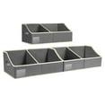 thumbnail image 1 of DIMJ Closet Storage bins, Fabric Collapsible Closet Organizer and Storage Cubes Baskets with Handle for Shelf Bathroom Bedroom Office, Trapezoid Fabric Containers for Organizing, 3 Pack Dark Gray, 1 of 7