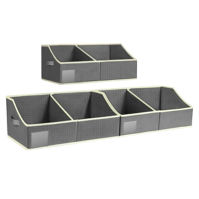  KEEGH Storage Bins for Closet Shelves Storage Baskets for  Shelves Trapezoid Storage Bin Fabric Organizer Bins for Clothes with  Handles,Beige,Set of 3 : Home & Kitchen