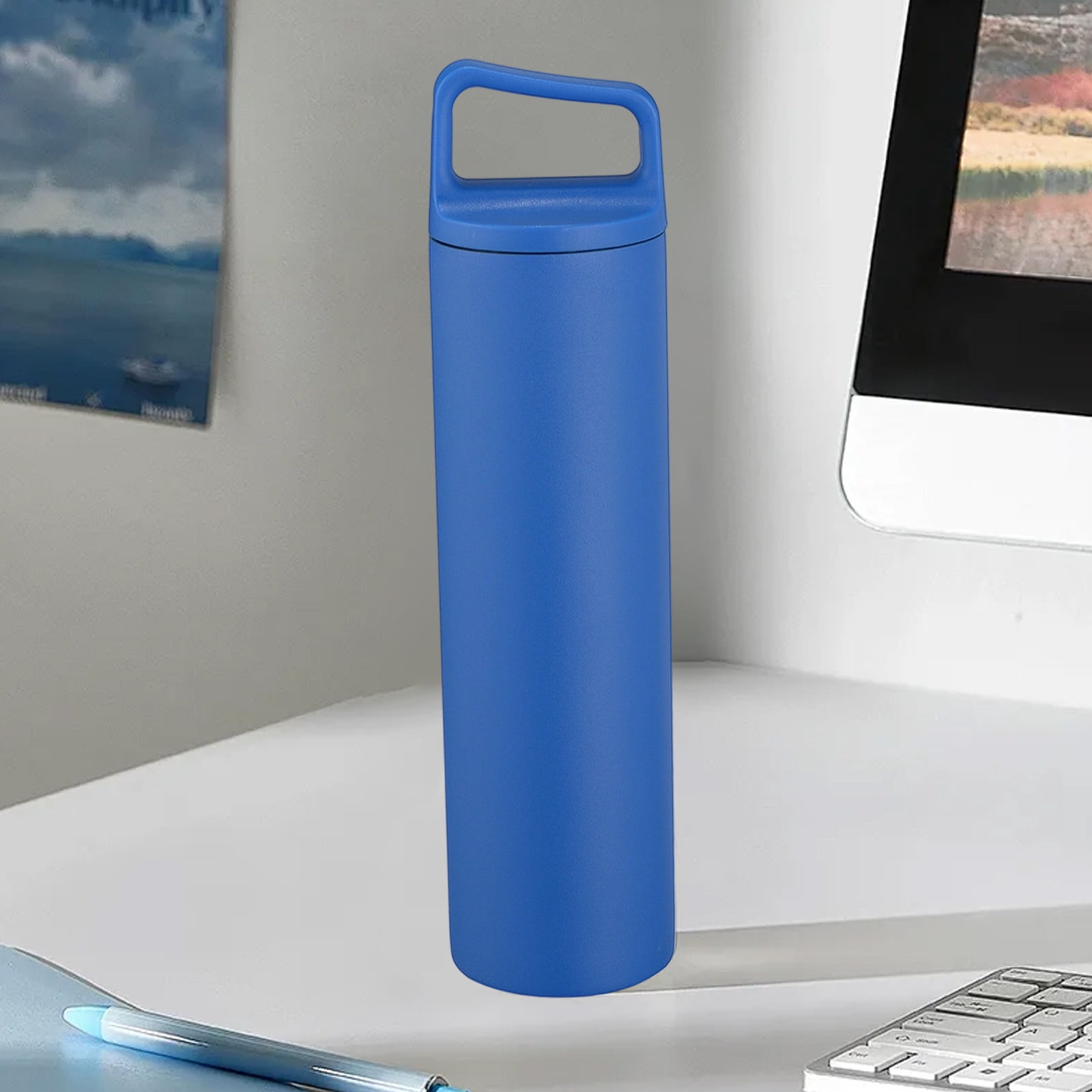 YiJuHui 4pcs Vacuum Insulated Water Bottle, Stainless Steel Wide Mouth Thermos for Hot Cold Beverages, Leakproof Portable Sports Outdoor Hiking Gym 0