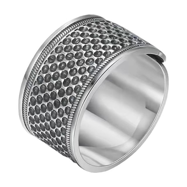 Retro Tailandés Plata Ajustable Anillo Abierto