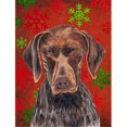 thumbnail image 1 of Carolines Treasures SC9435CHF 28 x 40 Po Pointeur Allemand à Poil Court Flocons de Neige Rouges Vacances Noël Maison Taille Drapeau, 1 of 4