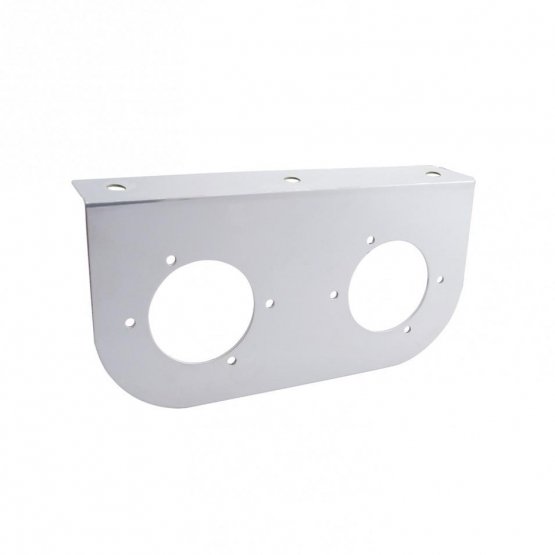 Stainless Steel Light Bracket w/ Two 3" Light Cutouts