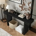 thumbnail image 4 of S-HOME Versatile 60 Inch Rustic Console Table  MDF Sofa Side Table for Entryway or Living Room, Black, 4 of 10