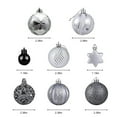 thumbnail image 3 of LSLJS Christmas Tree Ball Ornaments for Xmas Tree,44 Pcs 2.36" Shatterproof Glitter Multi-style Hanging Ball Bauble Sphere, Colorful Christmas Theme Pendant Christmas Decorations for Wedding Party, 3 of 5