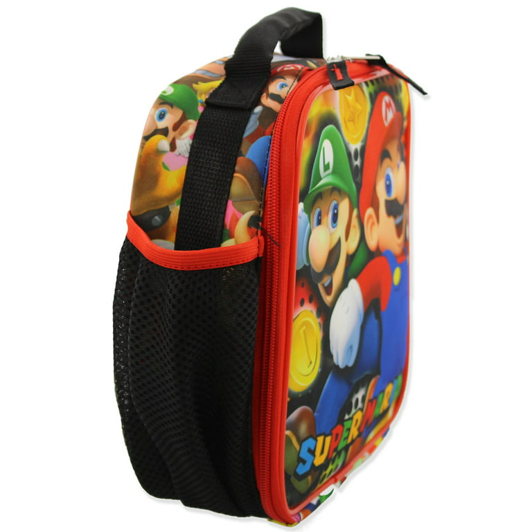 Game Super Mario Lunch Bag Cooler Tote Portable Insulated Box