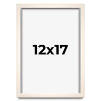 12x17 Frame White Wheat Solid Wood Picture Frame | Moulding Width 0.75 Inches | Interior Depth 0.5