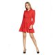 thumbnail image 1 of Vestido Corto Mujer Manga Larga Moda Casual Rojo Holgado Cuello Camisa Botones 330734 rojo CH INCÃGNITA 330734, 1 of 5