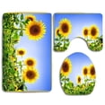 thumbnail image 1 of ABPHQTO Impresionantes Plantas Soleadas Flores Girasoles Juego de alfombras de baño de 3 piezas Alfombra de baño Alfombra de contorno y tapa de inodoro, 1 of 2