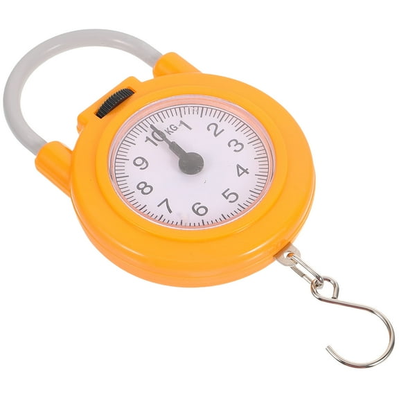 NICEXMAS Spring Scale Convenient Handheld Hook Scale Yellow Plastic 1Set