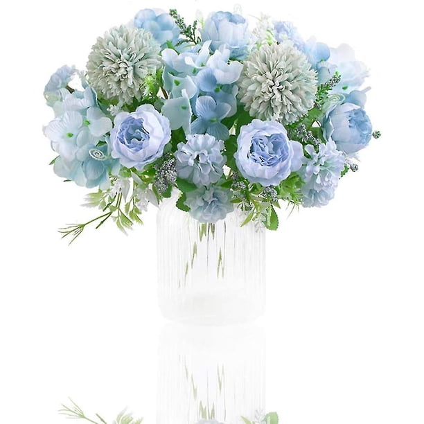 Flores Artificiales YONGSHENG Peonías Falsas Hortensias De Seda Claveles De Plástico