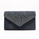 thumbnail image 4 of Bolso de novia clásico de satén con diamantes de imitación en color AB, estilo sobre, para banquetes, 4 of 4