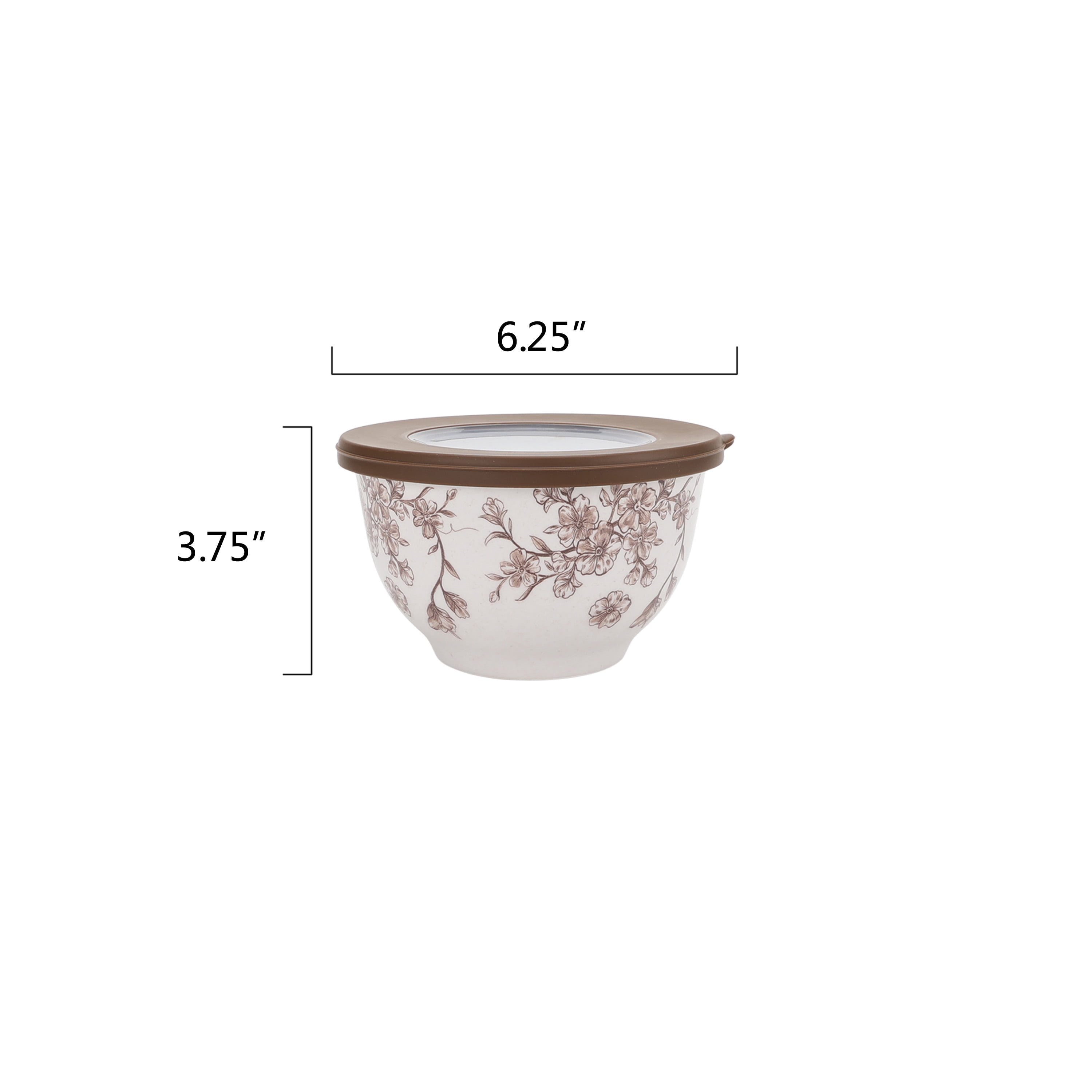 The Pioneer Woman Agatha Brown Bamboo Melamine 10-Piece Nesting Mixing Bowl Set