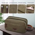 thumbnail image 4 of Toiletry Bag for Men, Canvas Dopp Kit Shaving Bag for Toiletries Accessories, Durable Mens Toiletry Bag for Travel, 4 of 18