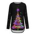 thumbnail image 5 of asdoklhq Oversized Sweaters for Women Casual Long Sleeve Round Neck Pullover Loose Blouse Ethnic Style Printed ShirtsTops Multicolor M, 5 of 6