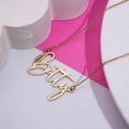 thumbnail image 4 of PicturesOnGold Custom Name Necklace Jewelry Yellow Gold Necklace Nameplate Modern Script Jewelry Gift for Women, 4 of 6