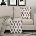 thumbnail image 3 of Navy Blue Red Floral Pillow Covers 20x20 Set of 2 Spring Summer Flower Leaves Print Decorative Throw Pillow Cases Outdoor Farmhouse Decoration for Sofa Couch Bed, 3 of 6