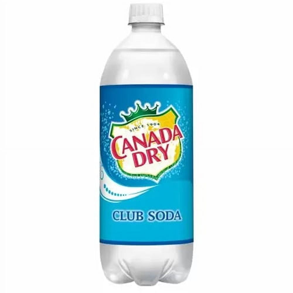 Canada Dry 1 Liter Drink Mixers - Tonic, Zero Tonic, Club Soda, and Ginger Ale - Bundled by Louisiana Pantry - (Club Soda, 15 Pack)