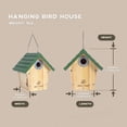 thumbnail image 7 of Kingsyard Wooden Bird House with Predator Guard, Wren Bird Nesting for Outdoor, Green, 7 of 7