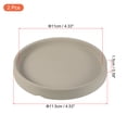 thumbnail image 2 of Unique Bargains 4.5' Ceramic Round Planter Saucer Flower Pot Drip Tray Coaster, Gray 2 Pack, 2 of 5