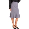 thumbnail image 4 of INSPIRE CHIC Ruffle Hem Pencil Skirt for Women's Fishtail High Waist Business Elegant Casual Midi Skirts S Light Purple, 4 of 5