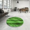 thumbnail image 4 of Ahgly Company Machine Washable Indoor Square Transitional Green Area Rugs, 5' Square, 4 of 7