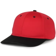 Outdoor Cap Kids Baseball Hat – Low Profile Structured Performance Cap, Adjustable Hook-and-Loop, Youth One Size, Red/Black