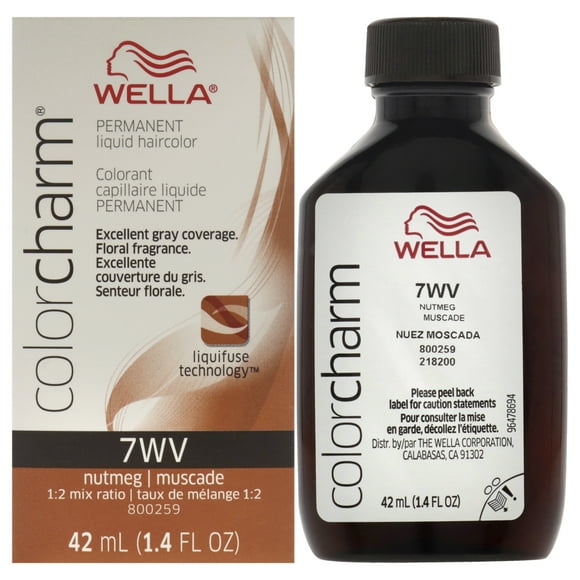 Tinte permanente líquido WELLA Color Charm para cubrir canas 1.4 oz