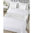 thumbnail image 5 of Grey Snowman Christmas Bed Runner for Twin Size Bed, Xmas Snowflake Tree Gray Bedspread Protector Slipcover Bed Scarf for Foot Bed Runners & Scarves for Bedroom Hotel Wedding Room 71x20 Inches, 5 of 6