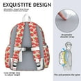 thumbnail image 5 of Red Strawberry Plants Fruit Backpack for School,Cute School Bag,Schoolbag with Adjustable Shoulder Straps & Padded Back,13.4"x11"x4.7", 5 of 6