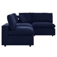 thumbnail image 3 of Modway Commix Sectionnel de Mobilier de Patio Extérieur Sunbrella 4 Pcs, Bleu Marine, 3 of 10