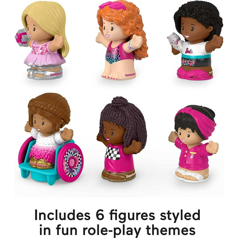 Fisher Price Little People Barbie Figure Bundle 6 Pack of Toddler