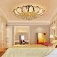 thumbnail image 4 of GMizon 24 inch modern gorgeous lotus ceiling light, equipped with remote control high-end 8 bedroom pendant lights, dining room lighting fixtures (gold), 4 of 10