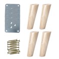 thumbnail image 1 of Reemplazo de patas de Muebles Unique Bargains de madera Maciza 4 pcs Altura 12 cm, 1 of 7