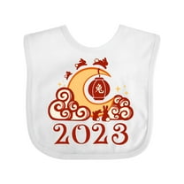 Inktastic 2023 Chinese New Year Rabbit Boys or Girls Baby Bib