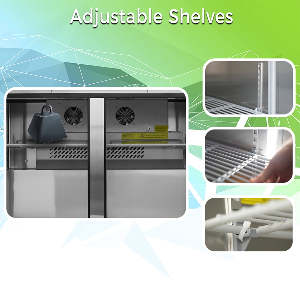 Commercial Undercounter Refrigerators with Self Closing Door, Frosting Water Evaporation System and Automatic Defrosting Function