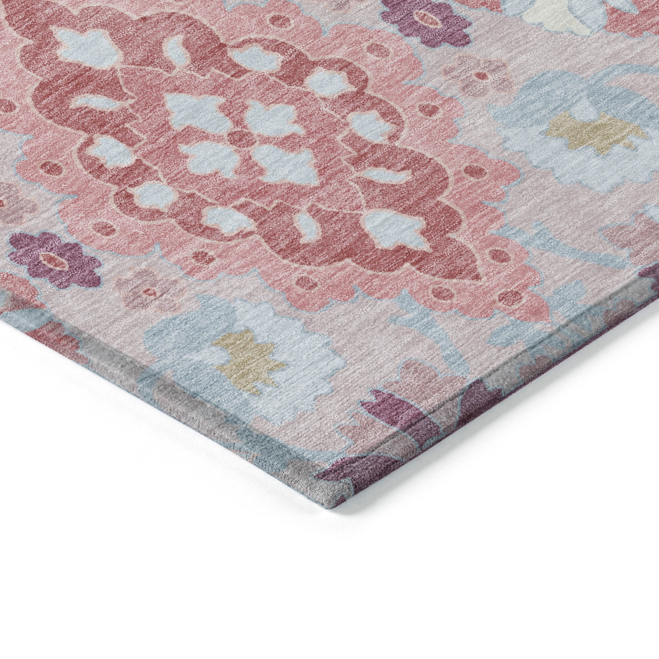 Addison Rugs Chantille Indoor/Outdoor Traditional Vintage Blush Washable Rectangle Rug, 1'8" x 2'6"
