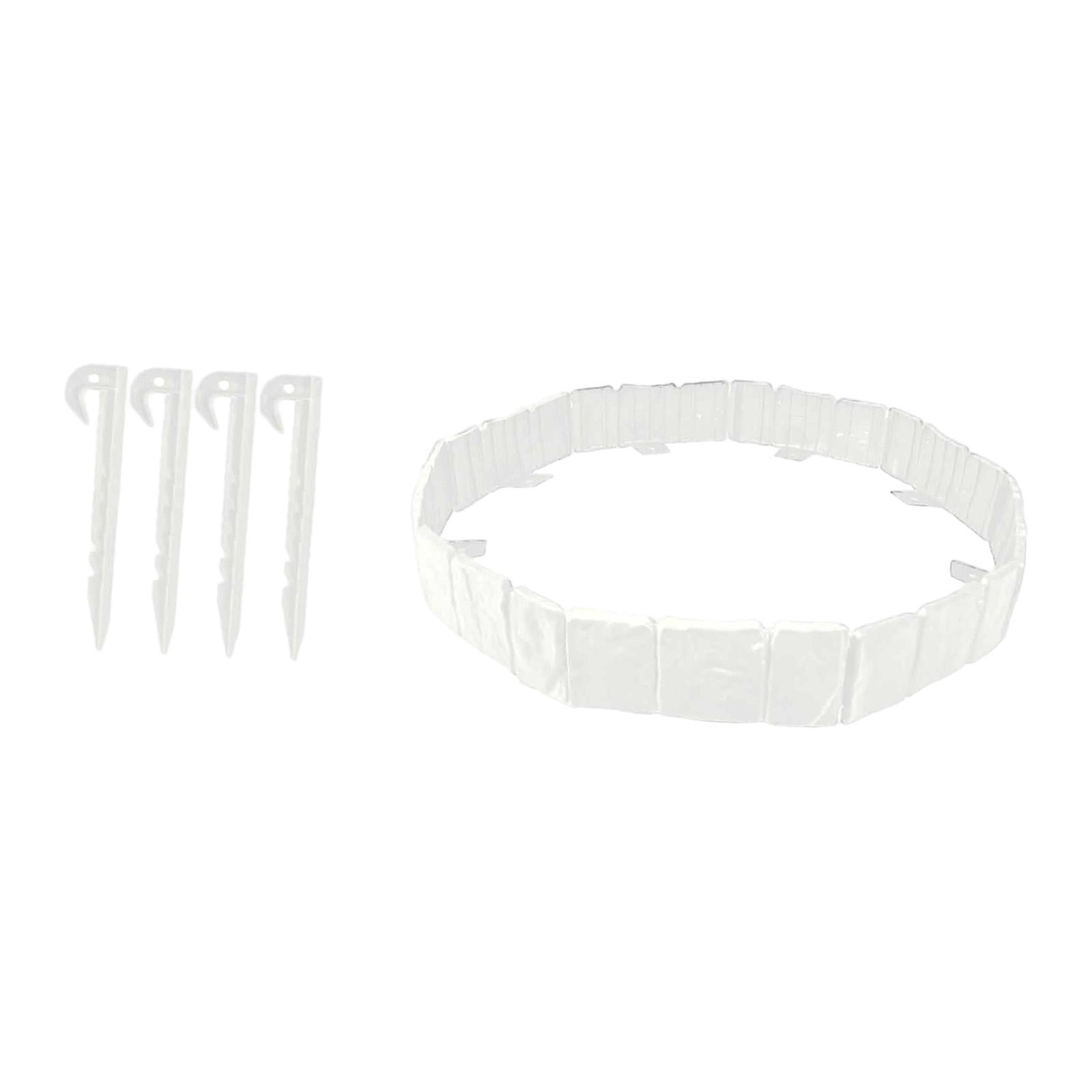 Nishiyuenyi Garden Edging Border Easily Install Outdoor Yard Multifunctional Lawn Border White